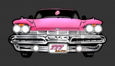 Wandbild Cadillac pink